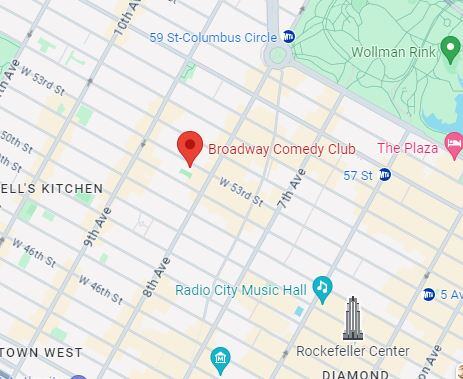 Broadway Comedy Club Location Google Maps